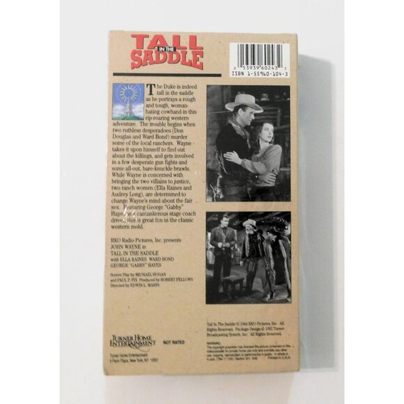 Tall In The Saddle John Wayne Gabby Hayes VHS RKO Collection B/W Movie - Picture 2 of 3